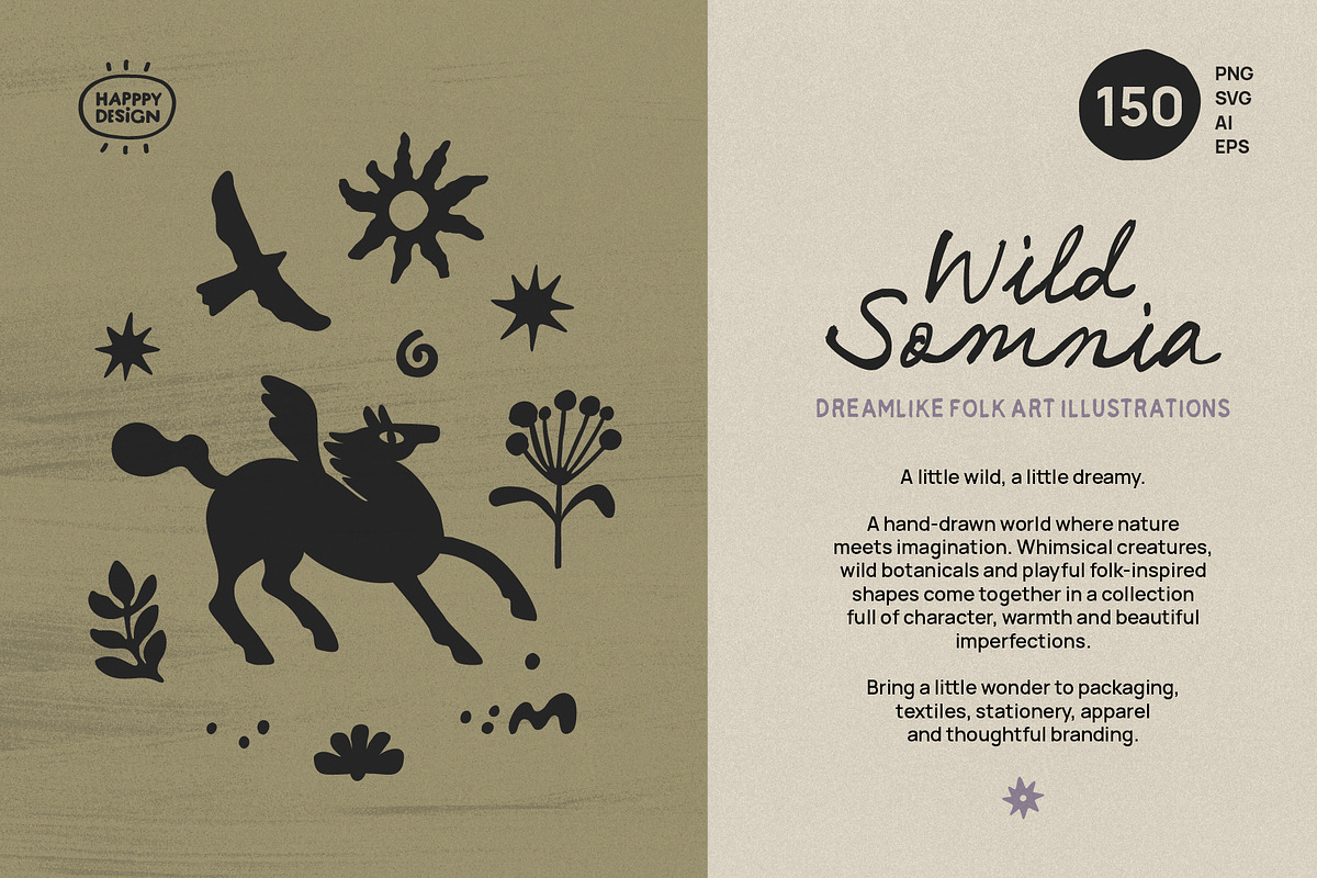 Dreamlike Folk Art Illustrations, an Object Illustration by happpydesign (Photo 2 of 15)