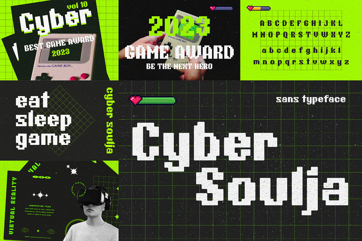 Y2K Font Bundle - 25 Aesthetic Fonts, a Sans Serif Font by HipFonts (Photo 7 of 9)