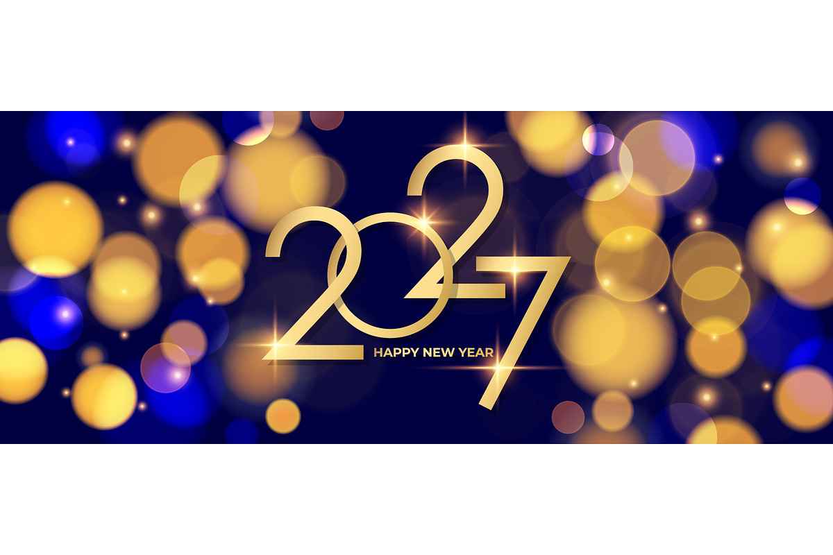 2027 Happy New Year Set, a Seasonal Illustration by Finevector (Photo 2 of 5)