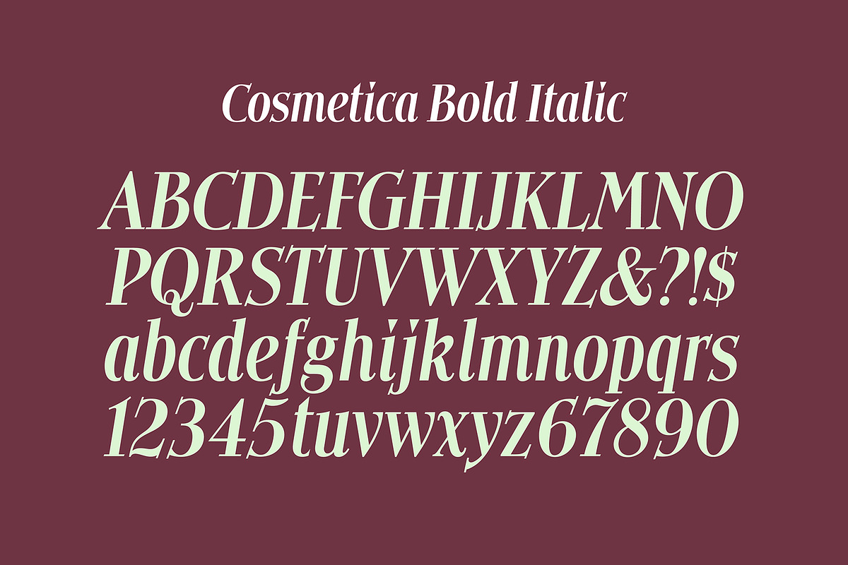 Cosmetica Font, a Serif Font by Mysterylab Designs (Photo 6 of 14)