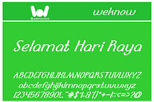 Selamat hari raya font