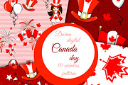 Canada day patterns, a Pattern Graphic by DarinaDigital (Thumbnail 1 of 6)