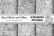 6 Floral Seamless Patterns, a Pattern Graphic by Elinorka (Thumbnail 1 of 5)