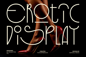 Erotic Display, a Sans Serif Font by Prioritype Co