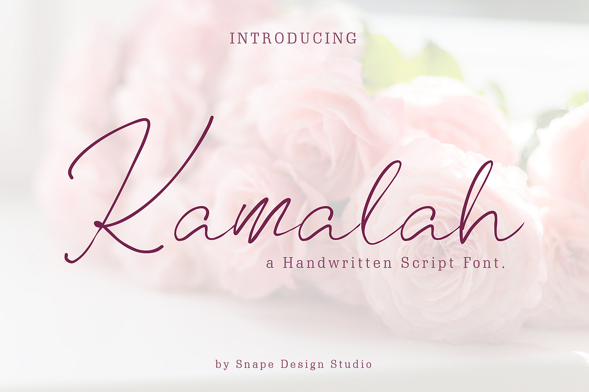 Kamalah - Handwritten Script Font, a Script Font by Snape Design Studio (Photo 1 of 6)