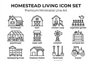 39 Homestead Living Outline Icons, an Outline Icon by adenpinkstore (Thumbnail 1 of 12)