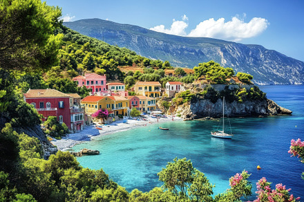 Explore the picturesque bay of Assos, a Photo by Iftikhar Alam