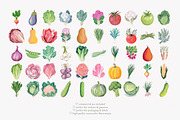Watercolor vegetable clipart set, a Decorative Illustration by Patishop Art (Thumbnail 7 of 8)