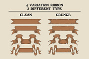 Retro ribbon vector pattern brushes, a Pattern Graphic by Judsart (Thumbnail 2 of 4)
