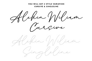 Signature Font & Singleline - Alekin