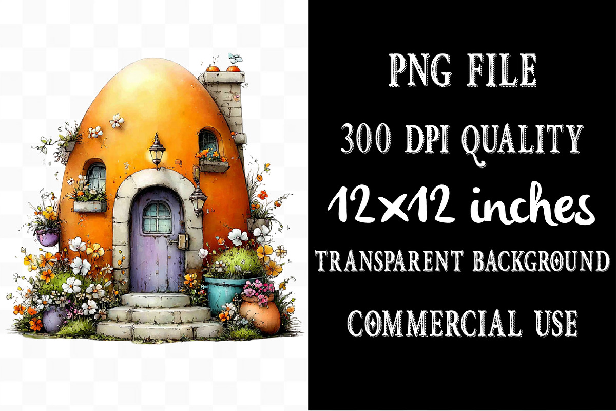 Watercolor Easter Egg House Clipart, an Illustration by Designking (Photo 4 of 5)
