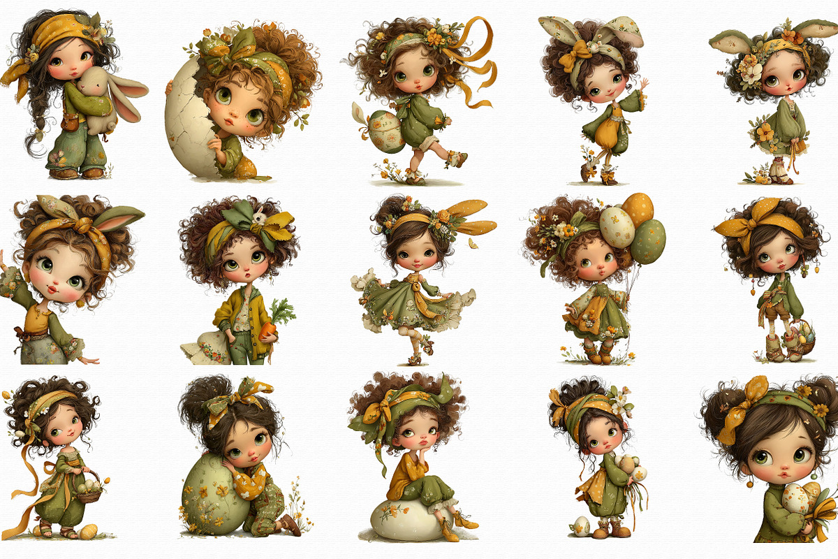 Easter Girl Clipart, an Illustration by Libby Wishes (Photo 5 of 6)