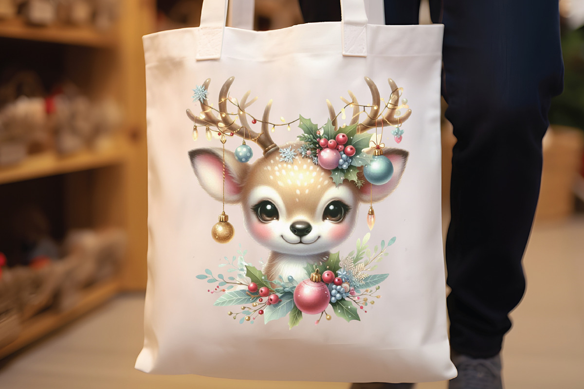 Christmas Reindeer Clipart, a Work Illustration by CraftArtStudio (Photo 3 of 6)