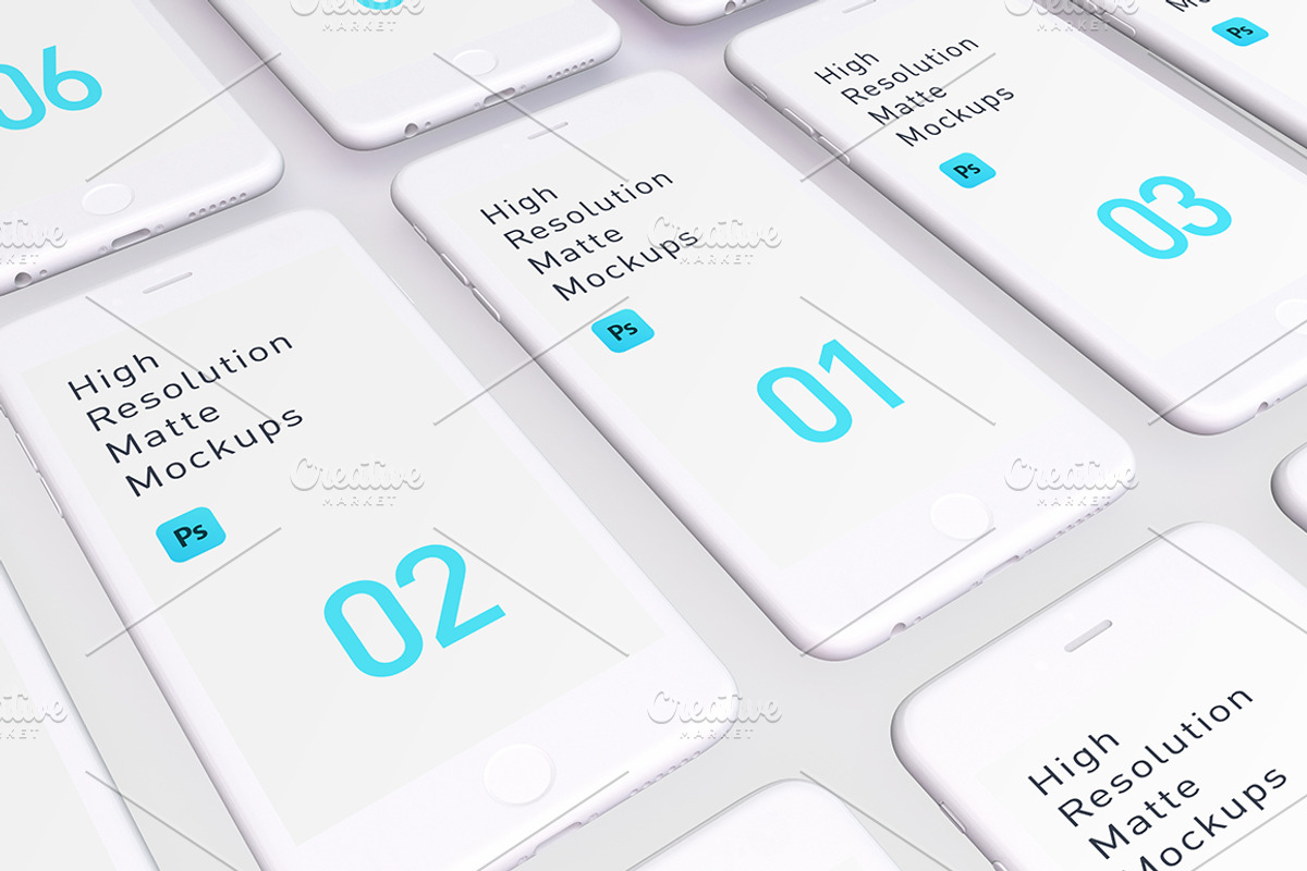 High Resolution Matte Mockups, an iPhone Mockup by vsdsgn (Photo 7 of 8)