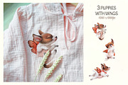 Autumn flying puppies digital pencil, an Illustration by TanyaSchuka (Thumbnail 4 of 9)
