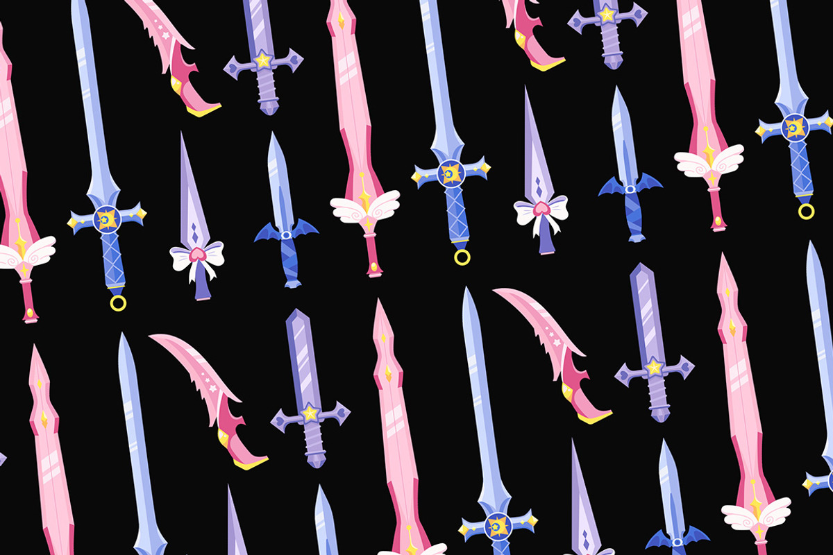 Cute Swords and Dagger Elements Set, an Object Graphic by Gumico Studio. (Photo 3 of 3)