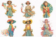Whimsical Summer Girl Clipart, an Illustration by DreamArtGraphic (Thumbnail 2 of 8)