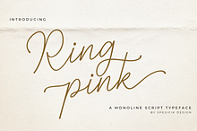 Ringpink - Monoline Script Font
