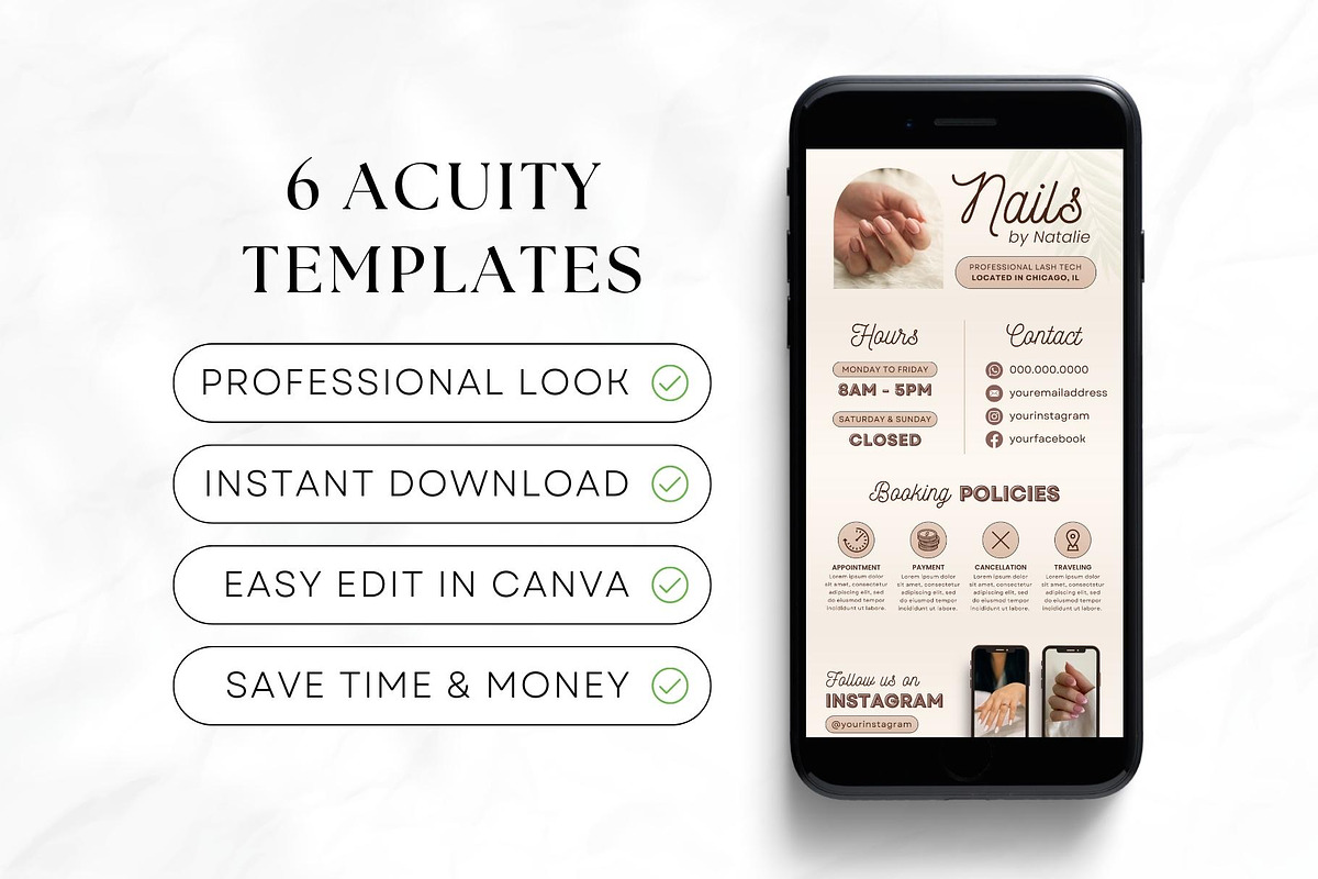 Nail Tech Acuity Scheduling • Canva, a Websites & App Template by OniriqveDesigns (Photo 6 of 8)