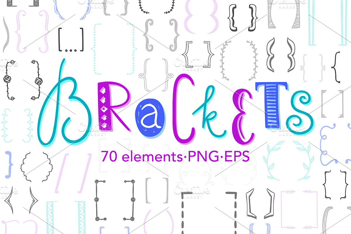 Cute Brackets, a Decorative Illustration by Redchocolate
