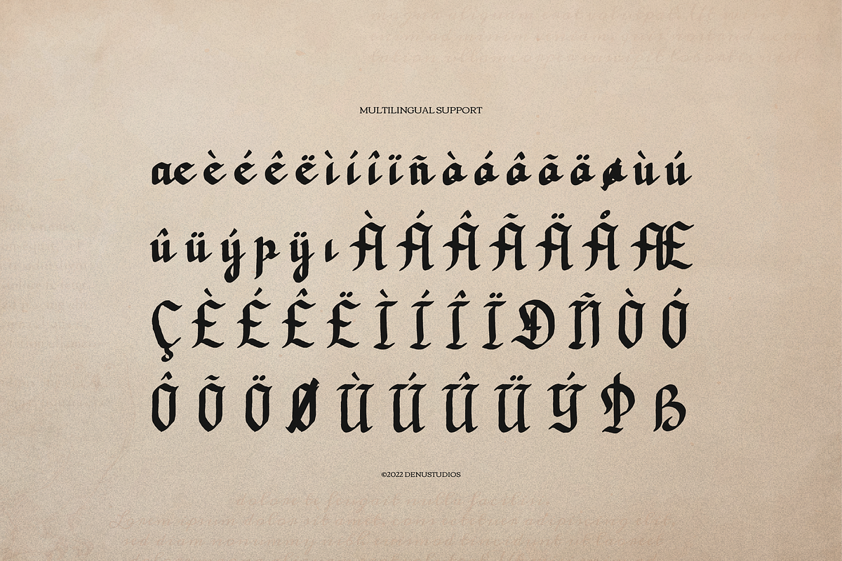 Dicaten | Blackletter Font, a Blackletter Font by Denustudios (Photo 11 of 12)