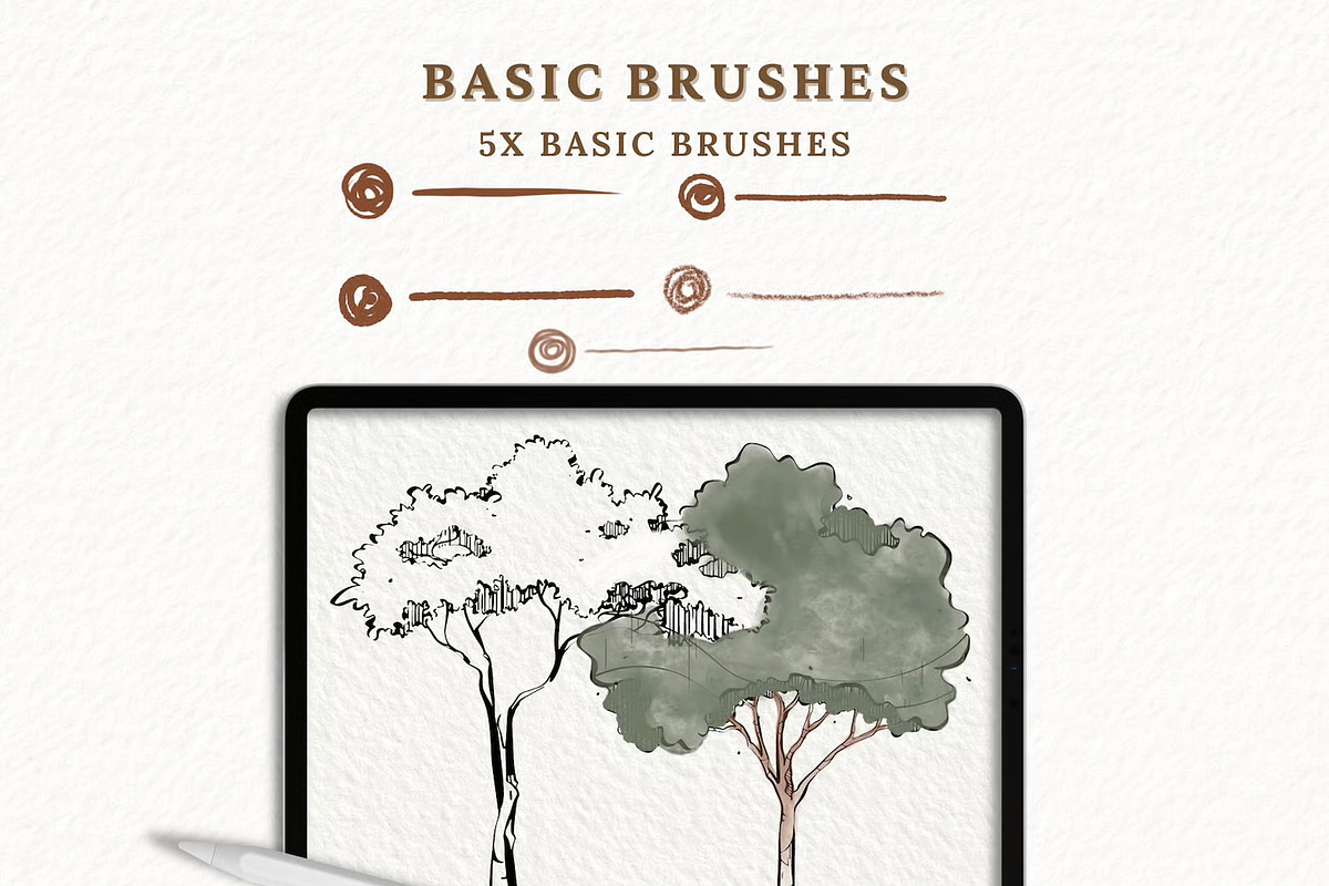 SMOOTH WATERCOLOR PROCREATE BRUSHES, a Brush Add-On by BeeRubby (Photo 8 of 9)