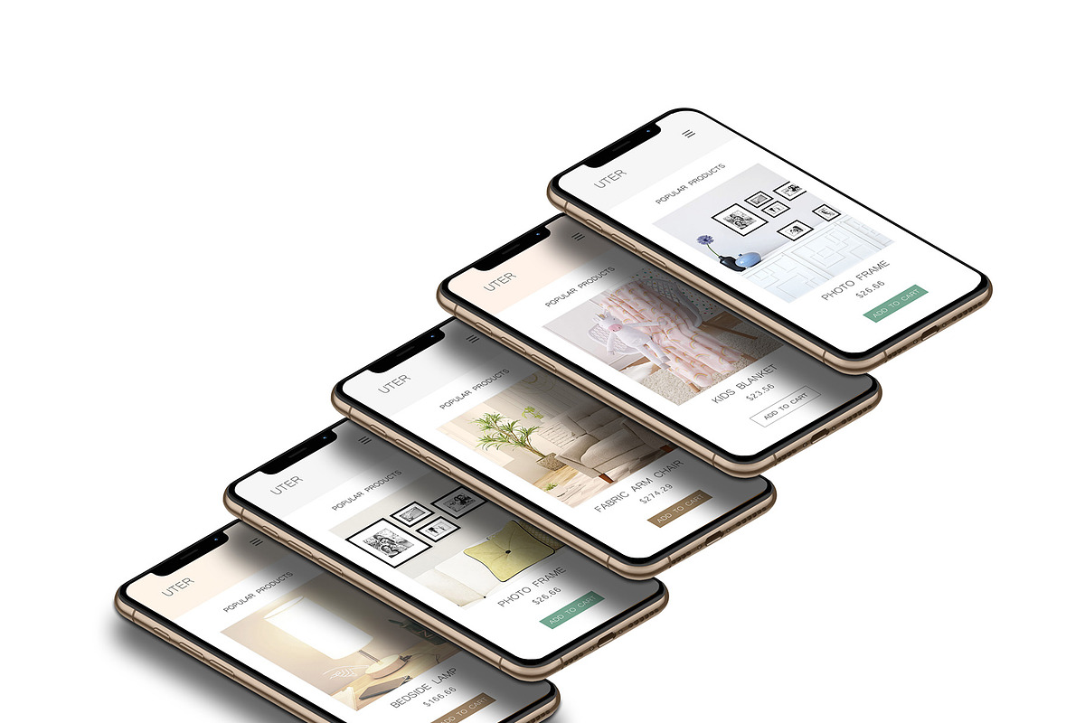 Realistic 3D iPhone Mock-Up Bundle 1, an iPhone Mockup by Graphicsworld125 (Photo 4 of 15)