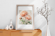 Peach Peony Watercolor Floral, a Decorative Illustration by NatalieArtsDenysenko (Thumbnail 3 of 5)