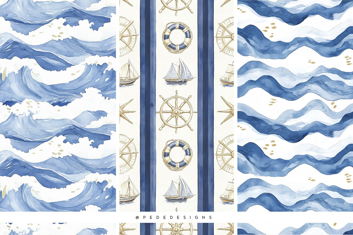 Ocean Voyage Collection, a Decorative Illustration by PeDe Designs (Photo 25 of 26)