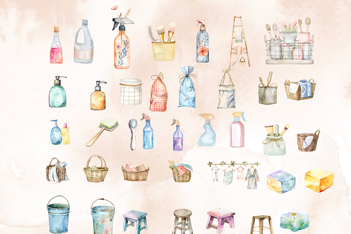 Cleaning business clipart, a Work Illustration by Anca Digital Vibe (Photo 2 of 6)