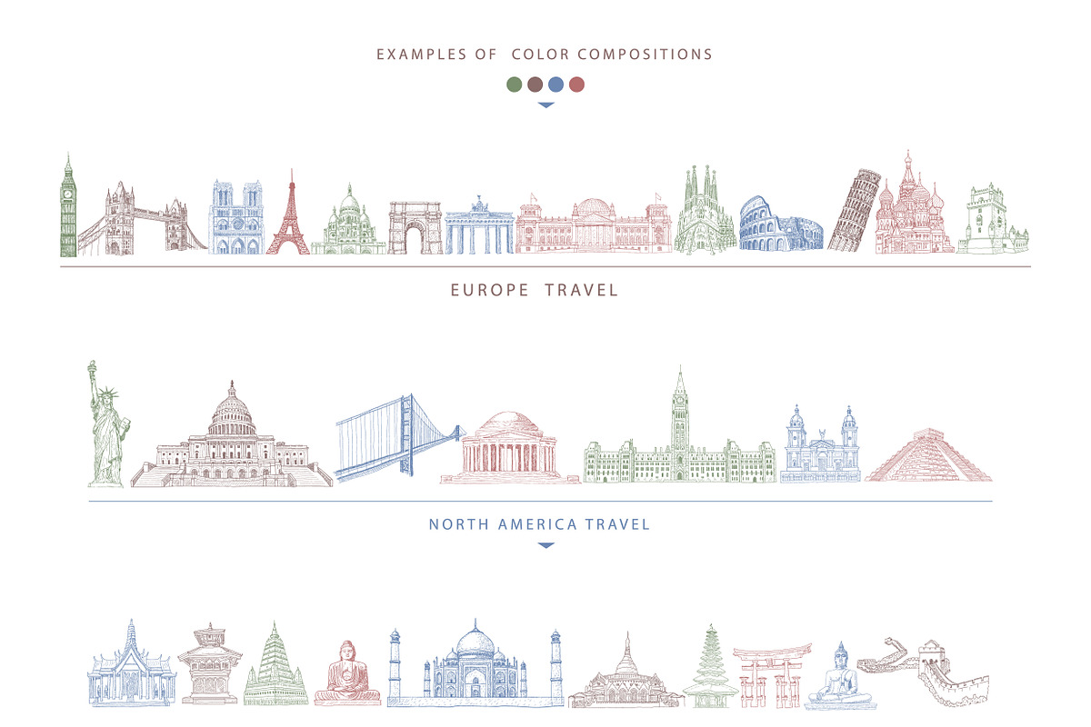 Around the World. Travel Bundle., an Object Illustration by Designwork (Photo 16 of 18)