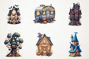 Halloween Magical House Sublimation, an Illustration by RobertsArt (Thumbnail 2 of 7)