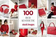 100 Red Aesthetic Stock Photos, a Person Photo by Selenique Studio (Thumbnail 1 of 12)