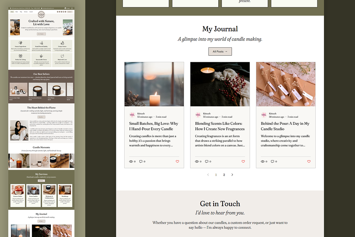 Handmade Webshop Wix Studio Website preview 8