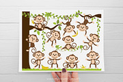 Monkey Clipart, Jungle, SVG, an Animal Illustration by MyClipArtStore (Thumbnail 2 of 4)