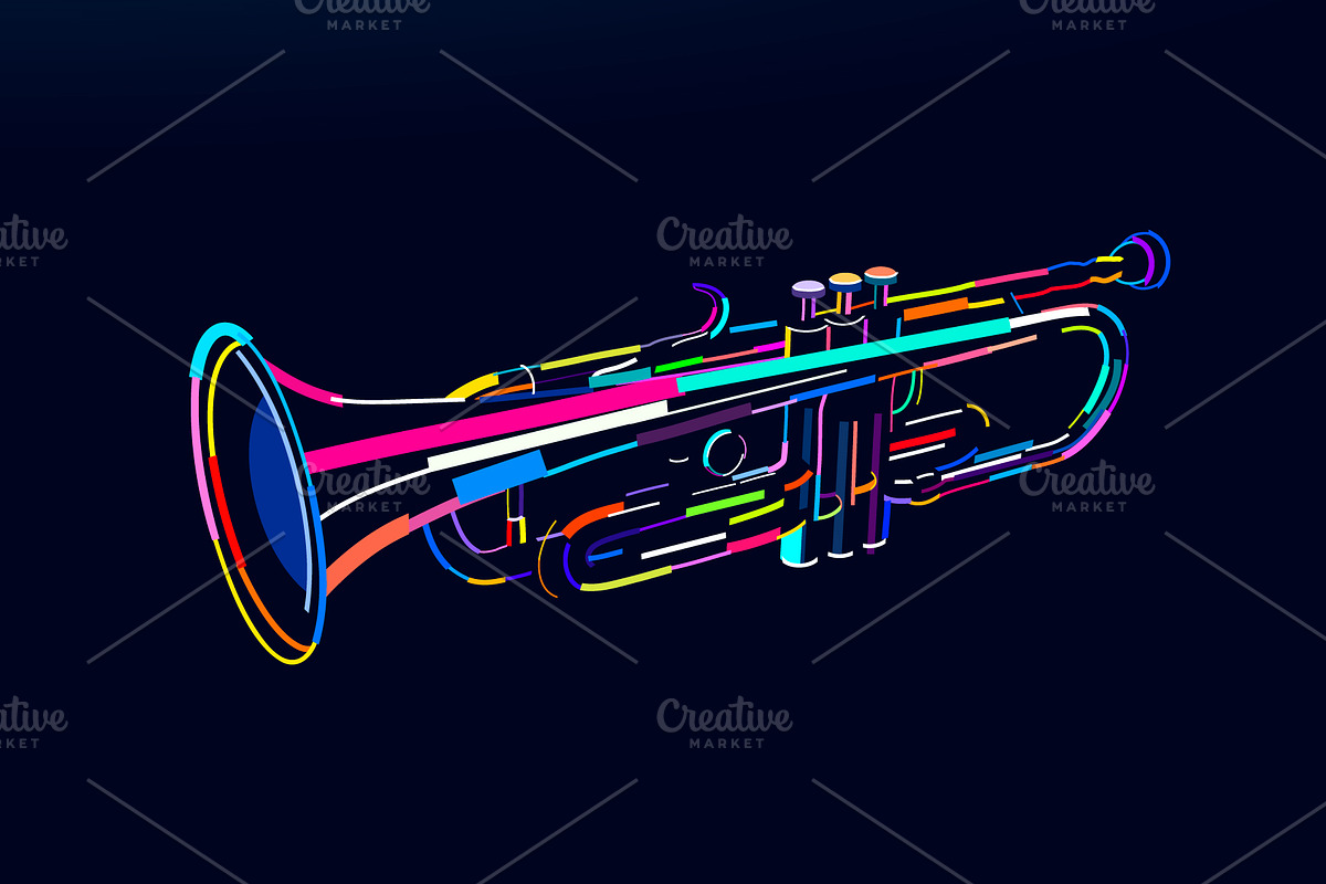 trumpet wind musical instrument, an Object Illustration by 3D Tai