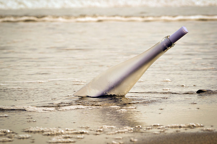 Message in a bottle stock photo containing message and bottle, a Nature Photo by etorres69