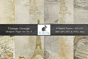 Vintage Grunge Background Papers #3, a Pattern Graphic by Le Paper Cafe (Thumbnail 1 of 3)