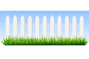 Realistic wooden fence. Green grass, a Texture Graphic by winwin.art