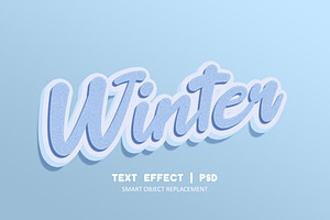 Winter Text Effect Psd