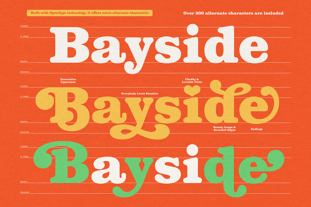 Carolinade - Retro 70s Font, a Font by Spencer & Sons Co. (Photo 2 of 10)