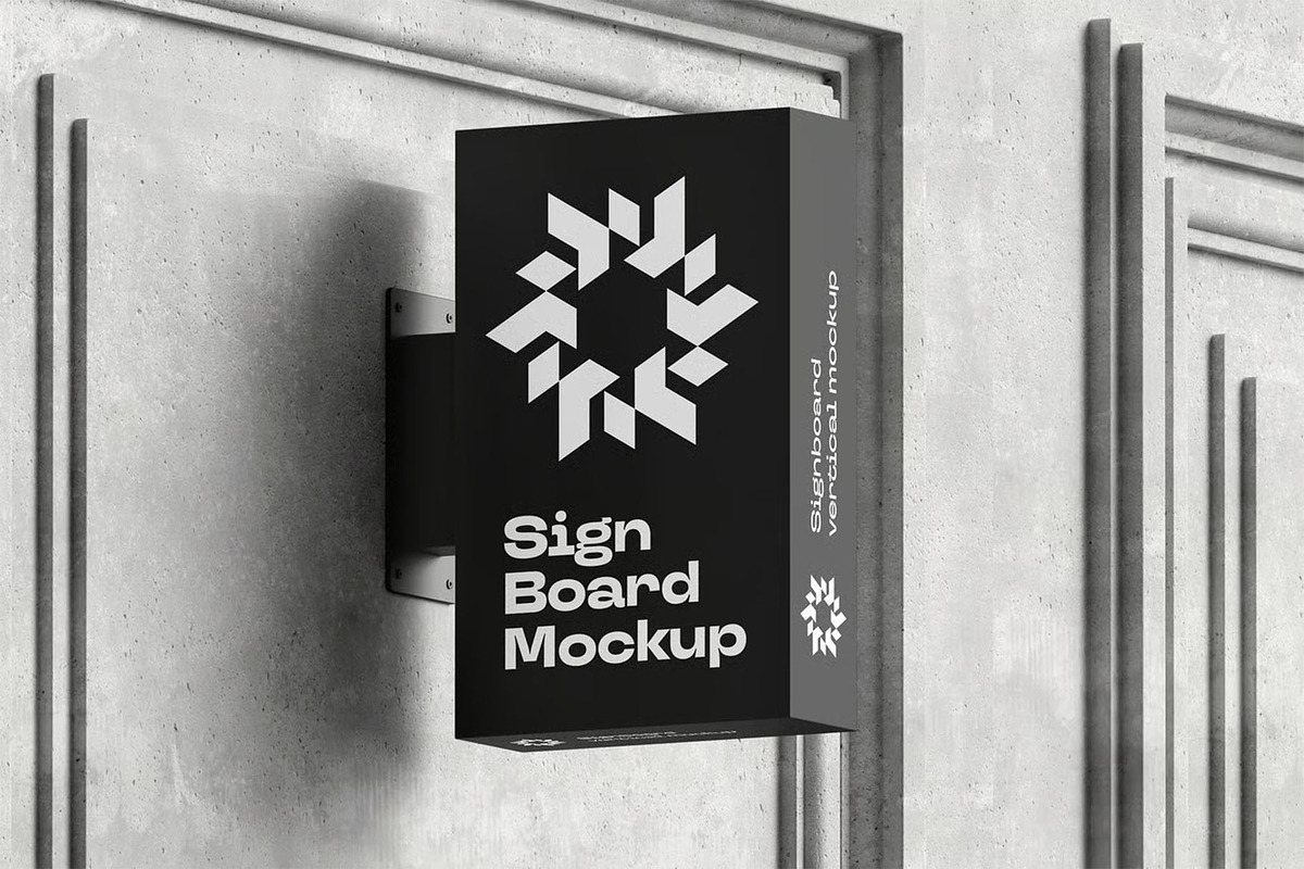 Signboard Vertical Mock-up, an Advertising Mockup by zippypixelstudio (Photo 12 of 14)