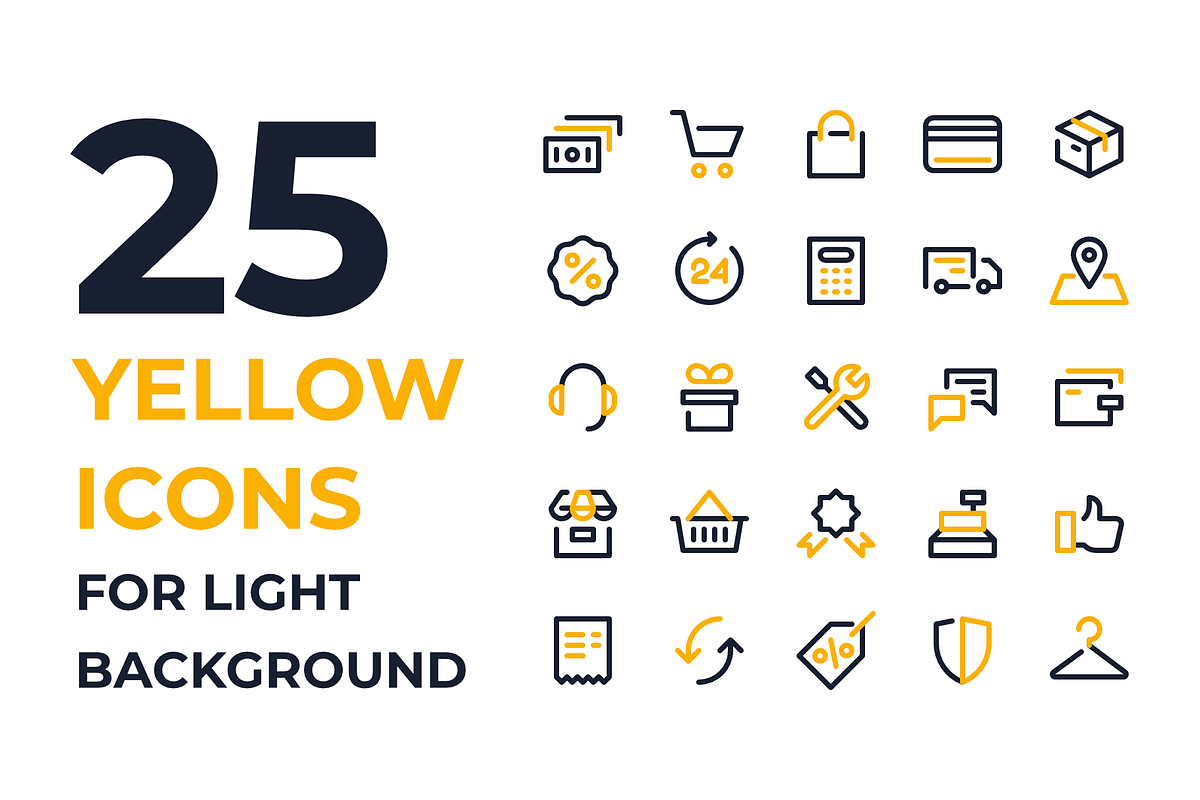 Shopping Icons, an Outline Icon by Ruslan Babkin (Photo 2 of 12)
