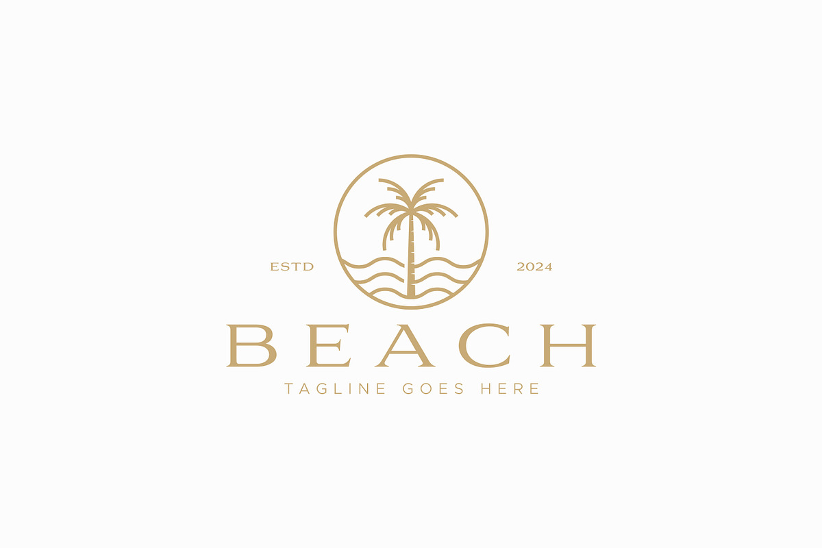 Beach Palm Tree Logo Illustration, a Branding & Logo Template by Signatoro (Photo 2 of 2)