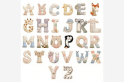 Soft Patchwork Baby Alphabet PNG, a Seasonal Illustration by Tanya Kart (Thumbnail 2 of 6)