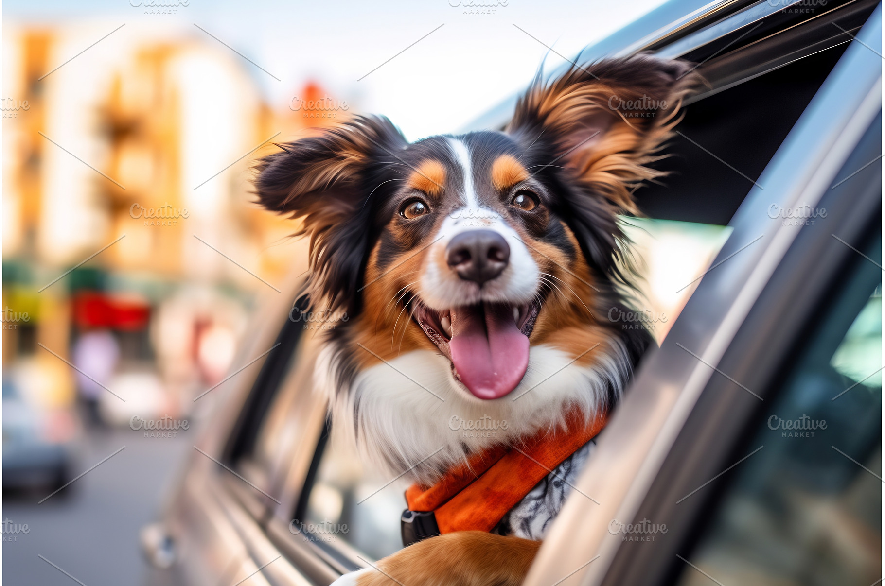 Dog enjoying traveling by car. Dog, an Animal Photo by Beautiful things