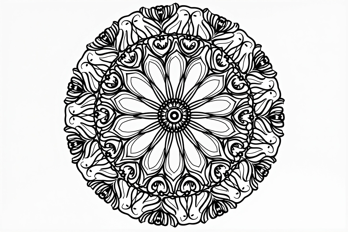 Elegant Hand-Drawn Mandala Designs B, an Object Graphic by BIPLOB EXPERT (Photo 9 of 14)