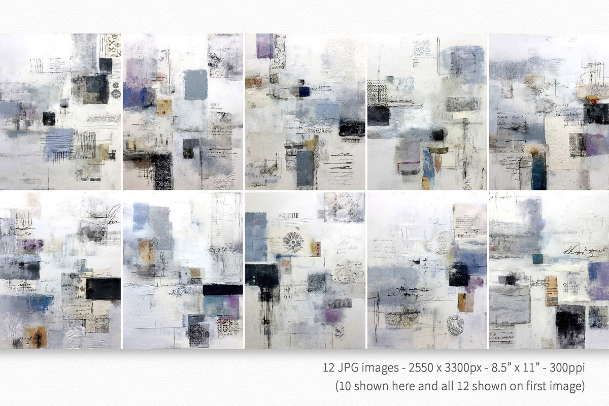Dusty Blue Layers, a Decorative Illustration by rileyBgraphics (Photo 2 of 6)