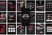 Fitness Instagram Templates Bundle, a Social Media Template by DigiPax (Thumbnail 1 of 12)