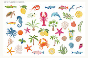 Sun and Sea. Vector Summer Patterns, a Pattern Graphic by Molly art (Thumbnail 2 of 21)